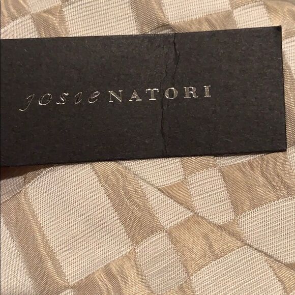 NWT Josie Natori Tan Fit Flare Jacquard Dress 12 - Picture 4 of 6